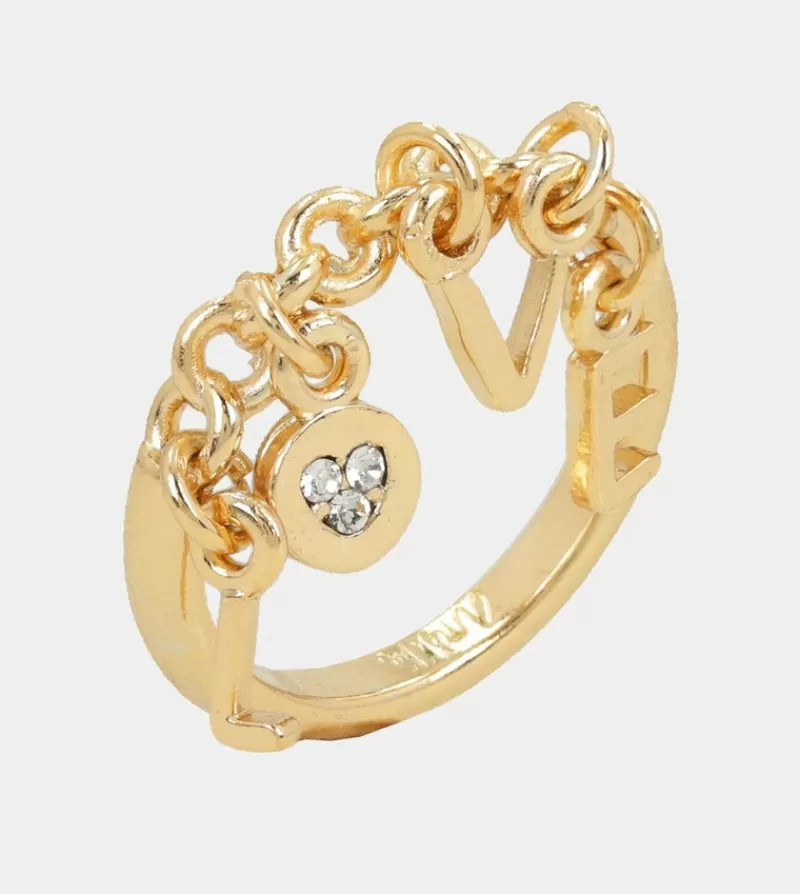 Anekke Joyería | Anillo Dorado Con Letras Love