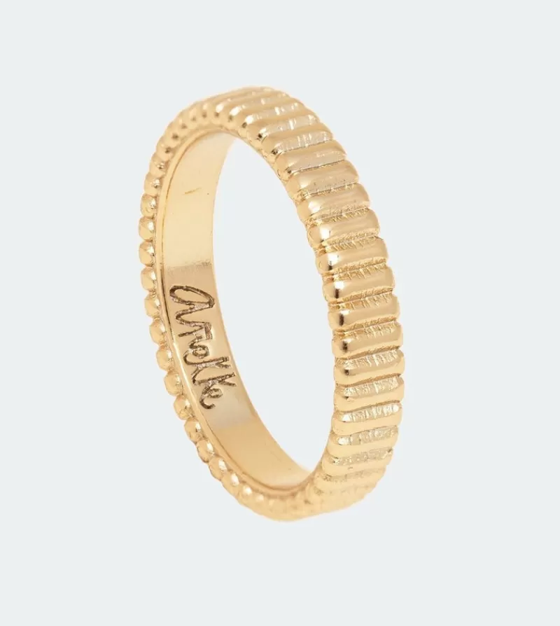 Anekke Joyería | Anillo Dorado Textura