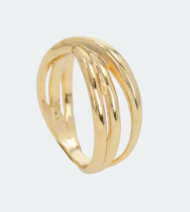 Anekke Joyería | Anillo Triple Dorado Jera