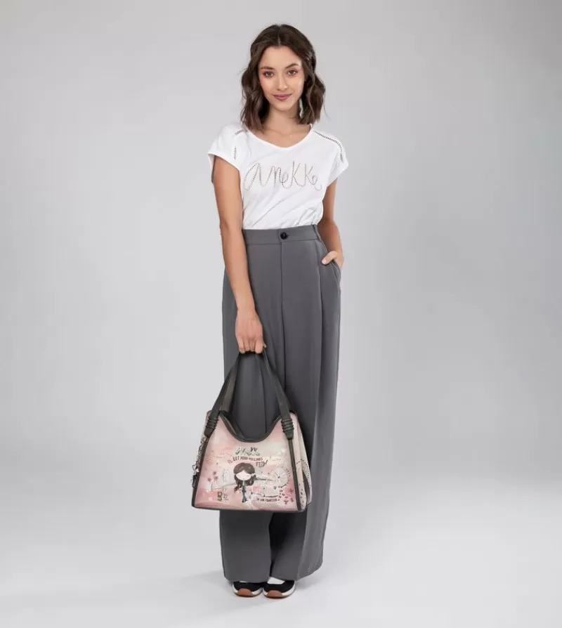 Anekke Tote & Shoppers | Bolso De Hombro Peace & Love Rosa