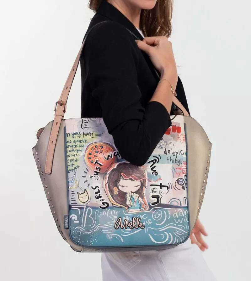 Anekke Bolsos De Hombro | Bolso Shopper Ovalado Fun & Music