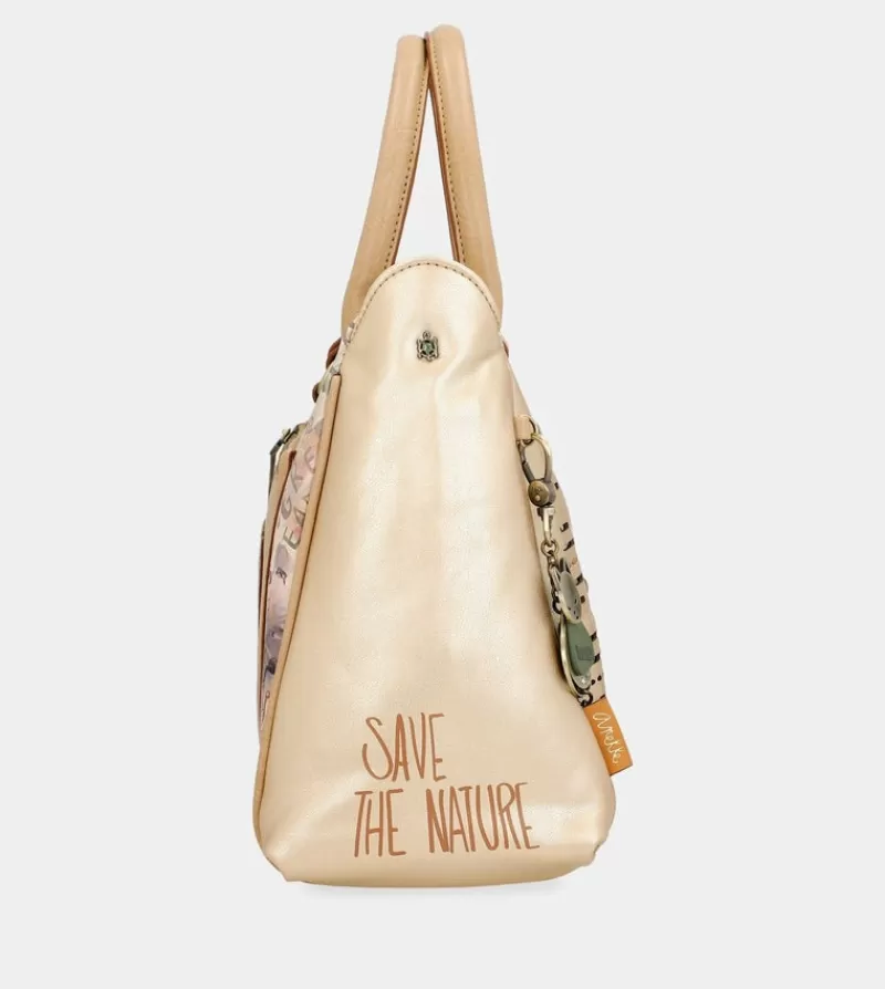 Anekke Bolsos De Mano | Bolso Tipo Doctor Dorado Nature Pachamama