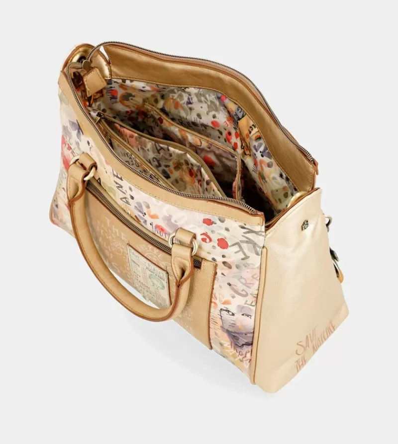 Anekke Bolsos De Mano | Bolso Tipo Doctor Dorado Nature Pachamama
