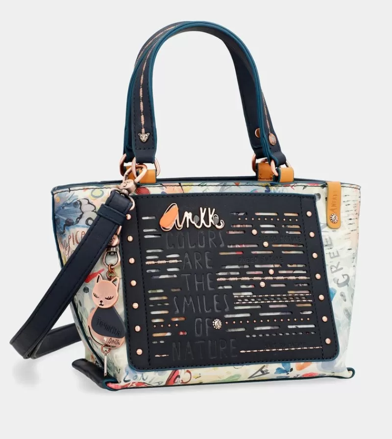 Anekke Bolsos De Mano | Bolso Tote Azul Marino Nature Pachamama