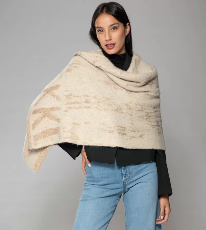 Anekke Pañuelos | Bufanda Logomania Beige