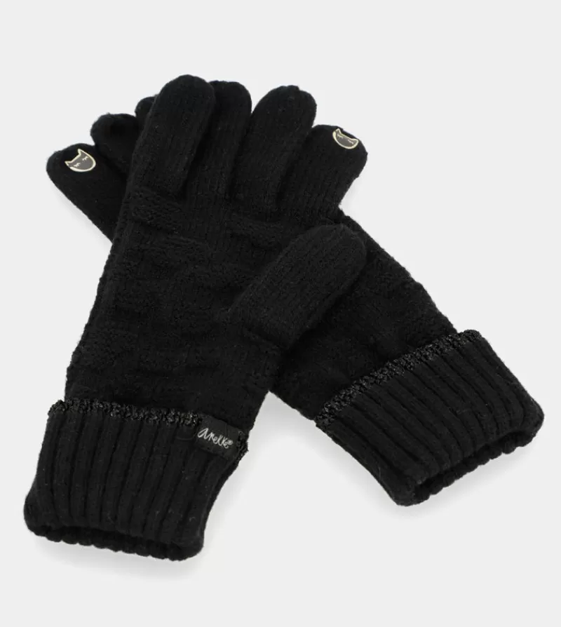 Anekke Guantes | Guantes De Punto Negro