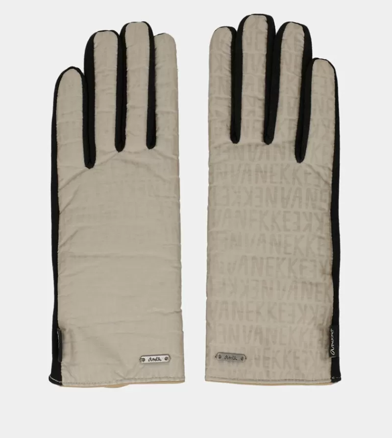 Anekke Guantes | Guantes Negros Y Beige Contemporary