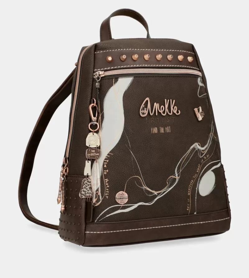 Anekke Mochilas Y Sacos | Mochila Grande Marron Nature Shodo