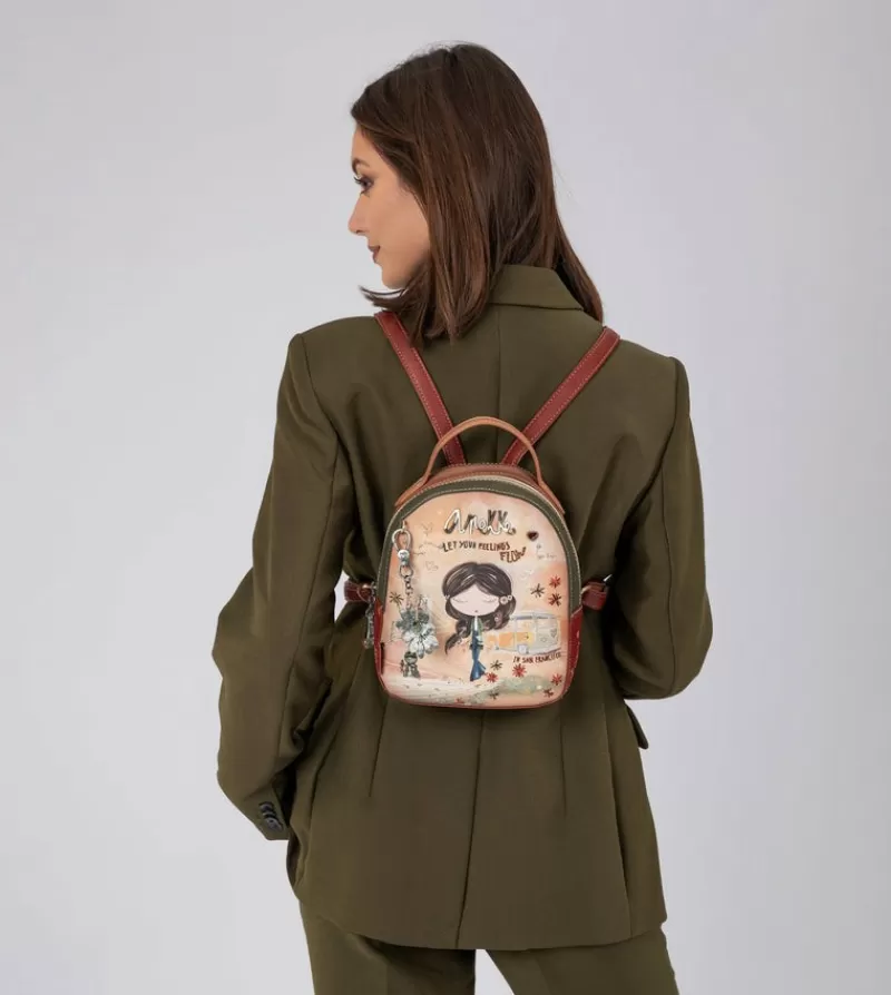 Anekke Mochilas Y Sacos | Mochila Pequena Peace & Love Camel