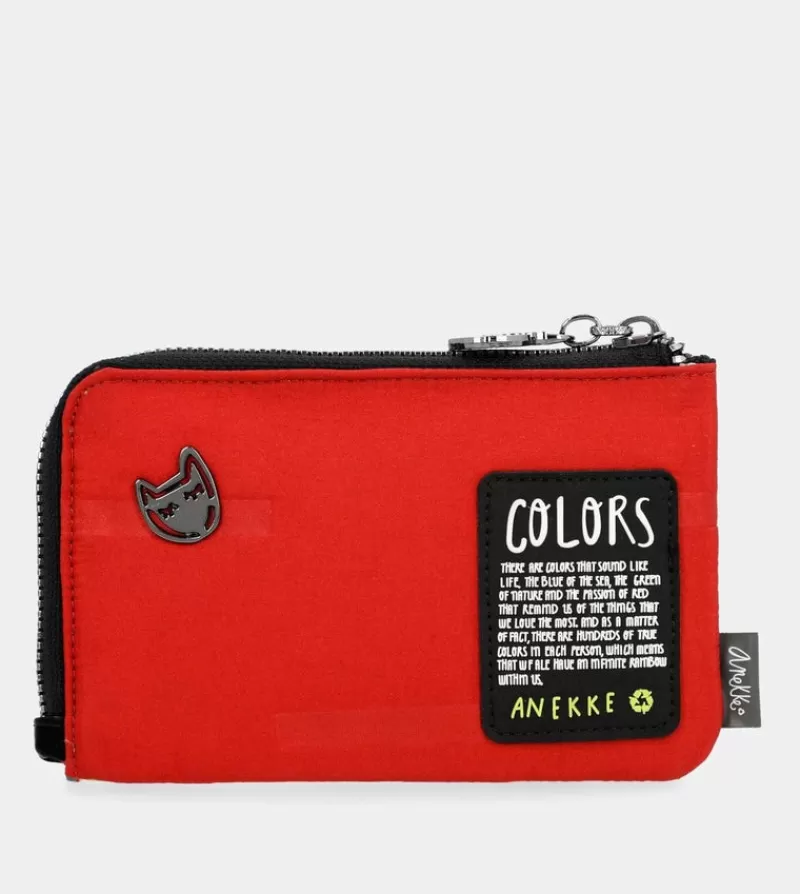 Anekke Carteras Y Monederos | Monedero Portatodo Rojo Nature Colors