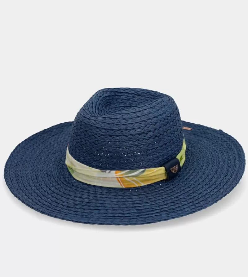 Anekke Gorros Y Sombreros | Sombrero Rafia Azul Marino